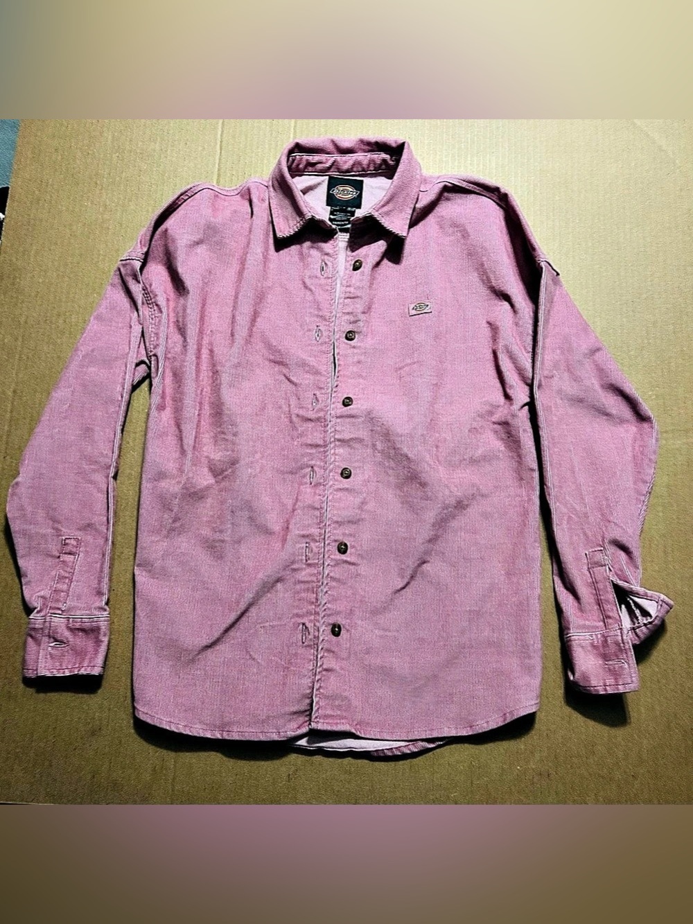 Dickies Women's Halleyville Oversized Corduroy Shirt Corduroy Shirt Pink XS